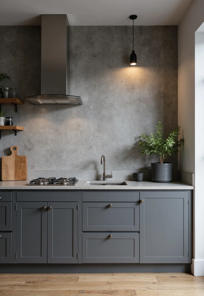 14 Kitchen Splashback Ideas for Bold Practical Design - 11. Concrete