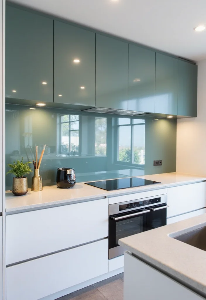 14 Kitchen Splashback Ideas for Bold Practical Design - 14. Glass Splashbacks