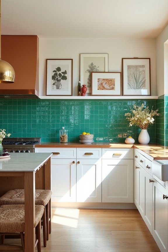 bold backsplash transforms kitchen ambiance