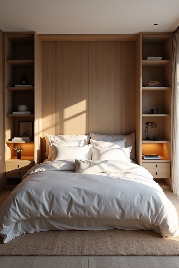 10 Essential Tips to Decorate Your Bedroom 2 built in storage in bed setup