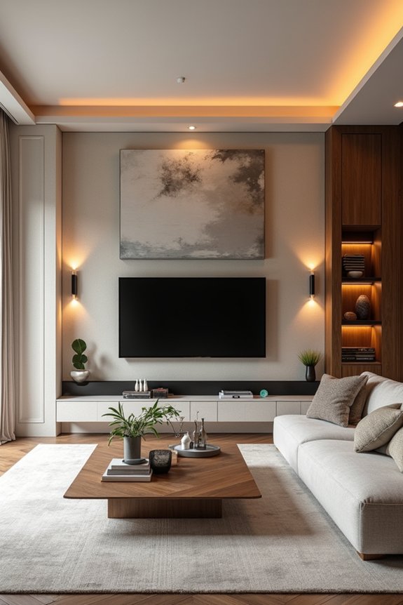 3 Ways to Decorate a Large Living Room Wall 1 choose focal point for wall styling