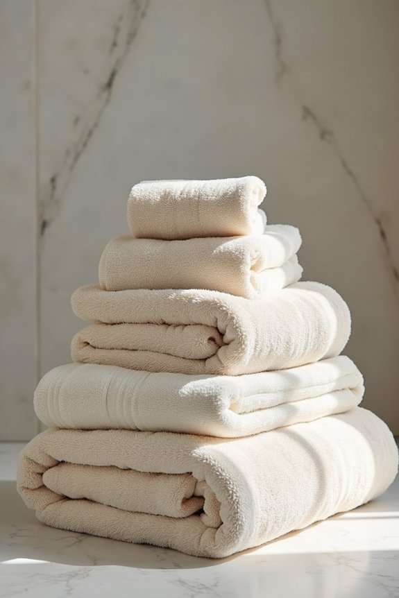 classic fold with layered towels