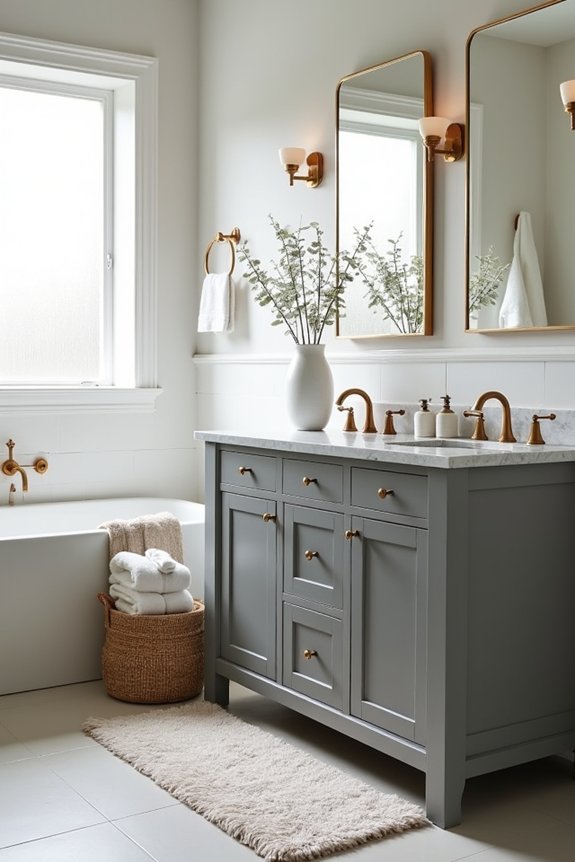 cohesive brass hardware accents