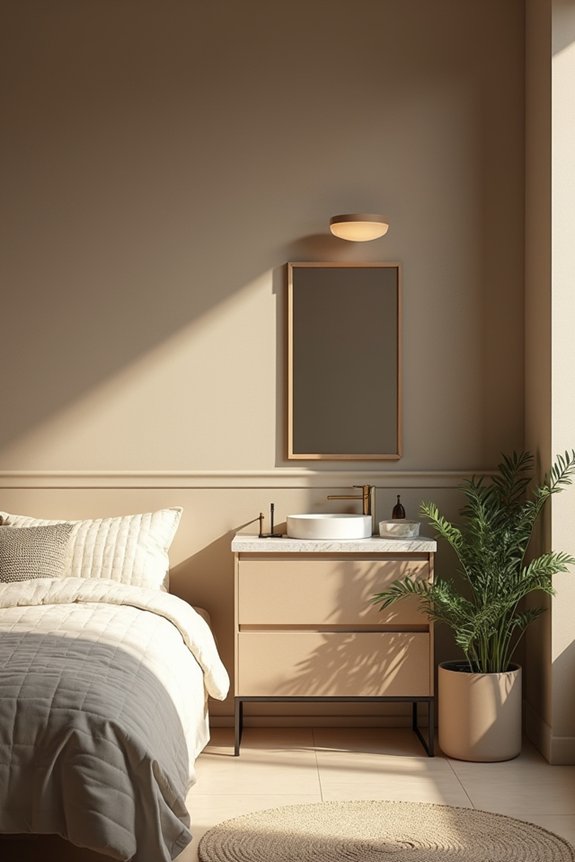 Should Your Bedroom and Bathroom Decor Match? 2 cohesive spaces through variation