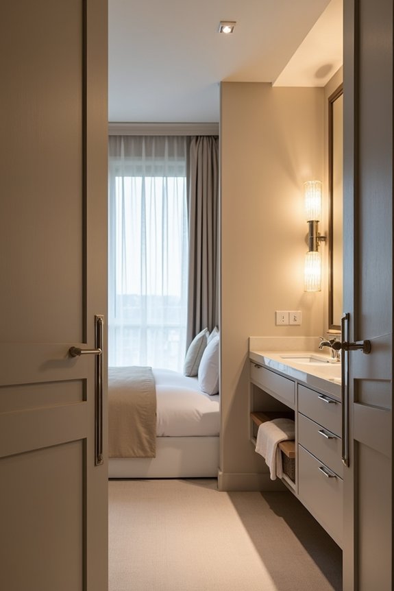 Should Your Bedroom and Bathroom Decor Match? 7 coordinated hardware cohesive suite