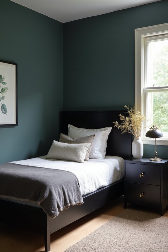 dark furniture airy balance reflective glow