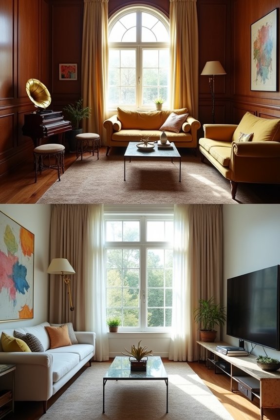 from parlour to living room