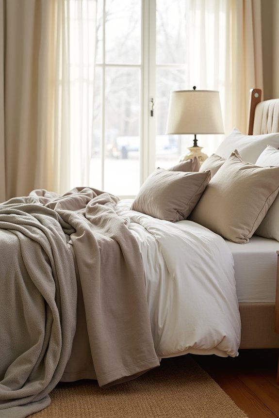 10 Essential Tips to Decorate Your Bedroom 5 layered natural fiber bedding comfort