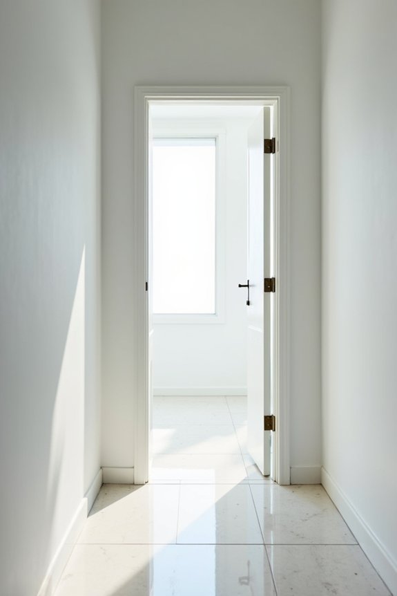 narrow doors compact bathroom design