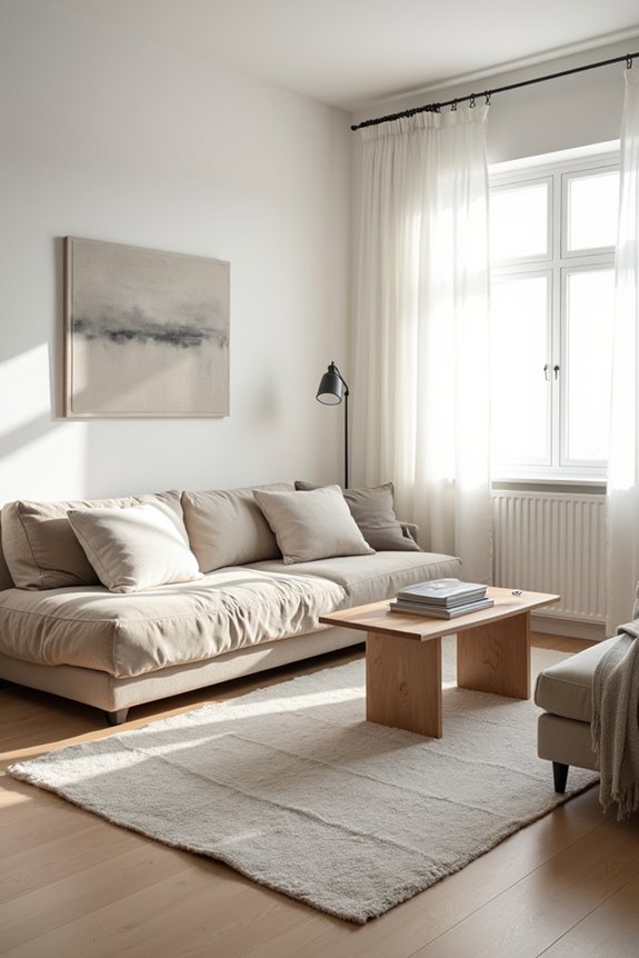 7 Ways Scandinavians Use Rugs in Modern Homes 4 neutral rug warm light diffusion